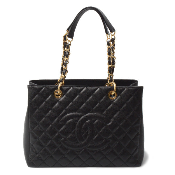 Top Quality Chanel Caviar Skin Chain Shoulder Bag Black