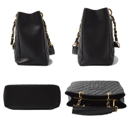 Top Quality Chanel Caviar Skin Chain Shoulder Bag Black