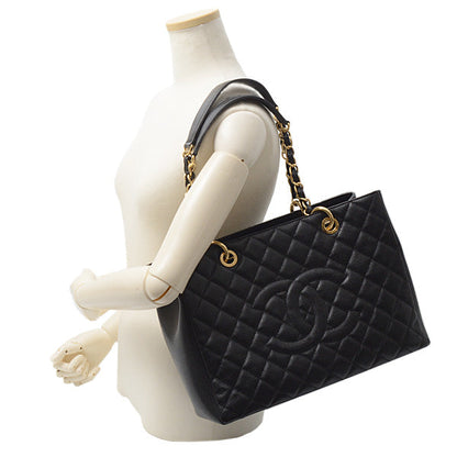 Top Quality Chanel Caviar Skin Chain Shoulder Bag Black