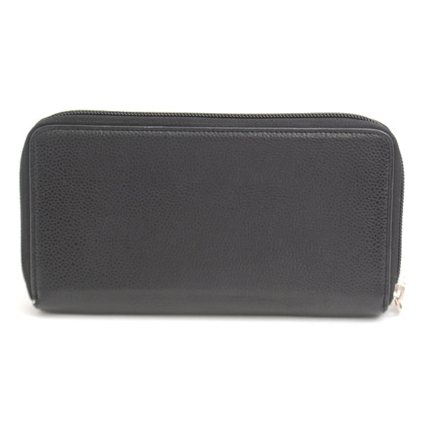 Top Quality Chanel Caviar Skin Long Wallet Black