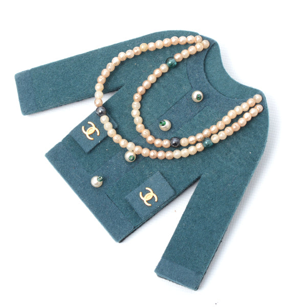 Top Quality Chanel Velour Fake Pearl Jacket Motif Brooch