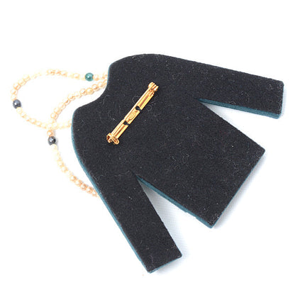 Top Quality Chanel Velour Fake Pearl Jacket Motif Brooch