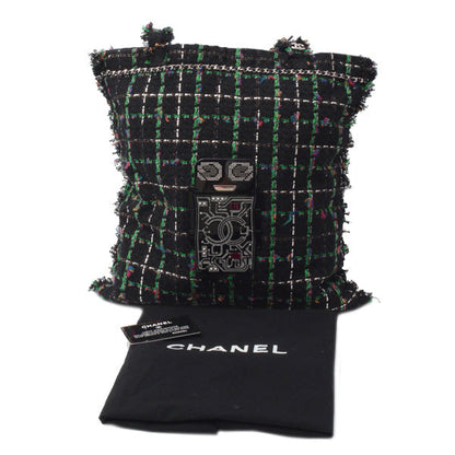 Top Quality Chanel Tweed Robot Design Tote Bag Black