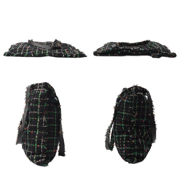 Top Quality Chanel Tweed Robot Design Tote Bag Black