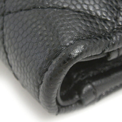 Top Quality Chanel Caviar Skin Trifold Wallet Black