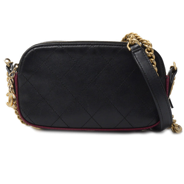 Top Quality Chanel Matelasse Chain Shoulder Bag Black Bordeaux