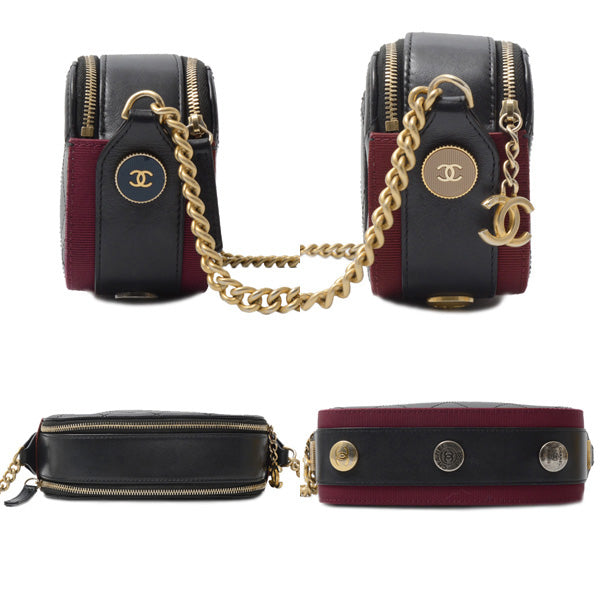 Top Quality Chanel Matelasse Chain Shoulder Bag Black Bordeaux