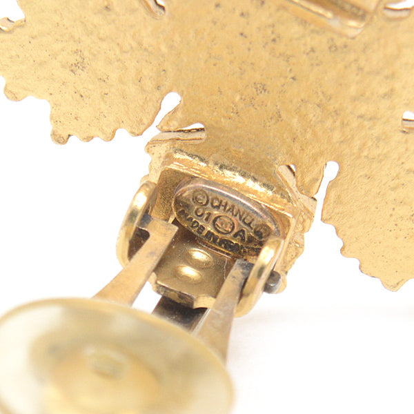 Top Quality Chanel Snowflake Earrings Gold 01A