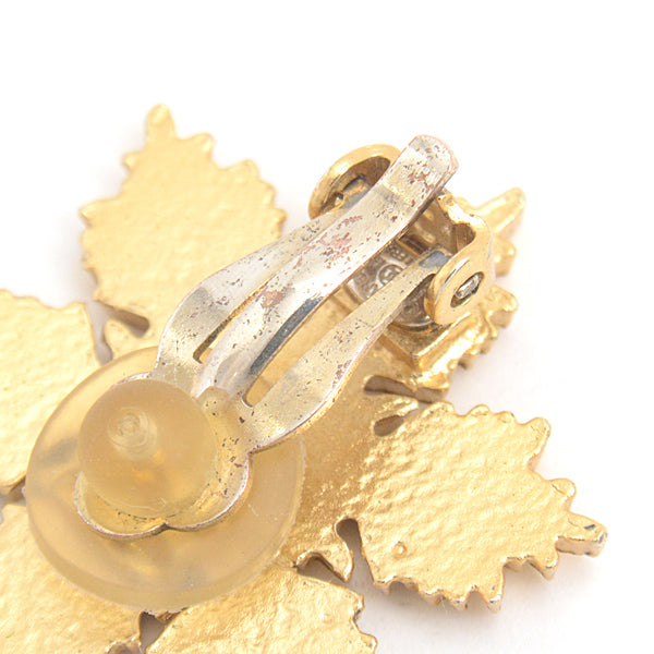 Top Quality Chanel Snowflake Earrings Gold 01A