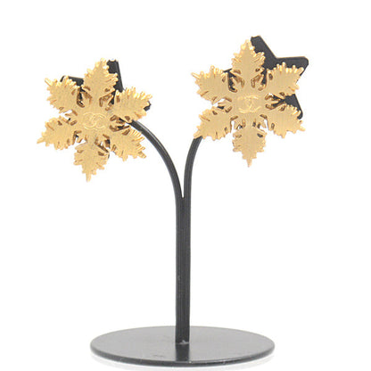 Top Quality Chanel Snowflake Earrings Gold 01A