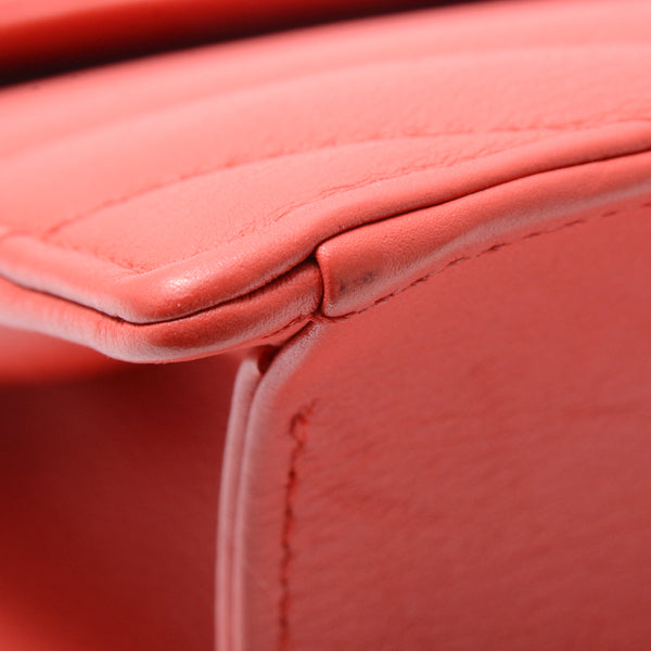 Top Quality Chanel Chevron Leather Chain Shoulder Bag Red