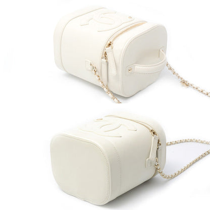 Top Quality Chanel Vanity Chain Shoulder Bag White