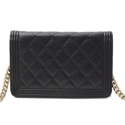 Top Quality Chanel Caviar Skin Matelasse Boy Chain Wallet