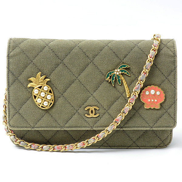 Top Quality Chanel Canvas Cruise Line Cuba Chain Shoulder Bag