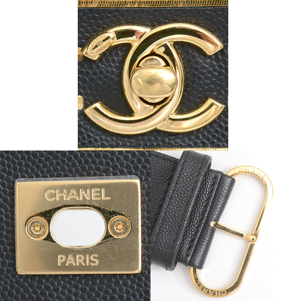 Top Quality Chanel Caviar Skin Waist Bag Black