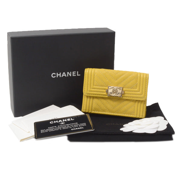 Top Quality Chanel Boy Top Quality Chanel Small Flap Wallet Chevron Caviar Skin A84432