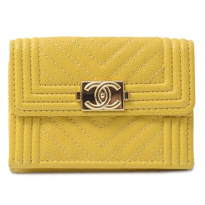 Top Quality Chanel Boy Top Quality Chanel Small Flap Wallet Chevron Caviar Skin A84432