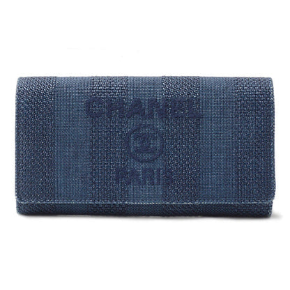 Top Quality Chanel Nylon Canvas Calfskin Doville Flap Wallet