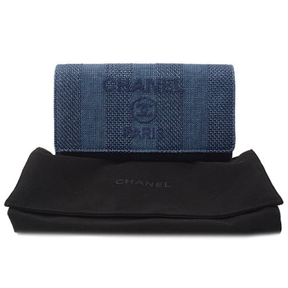 Top Quality Chanel Nylon Canvas Calfskin Doville Flap Wallet