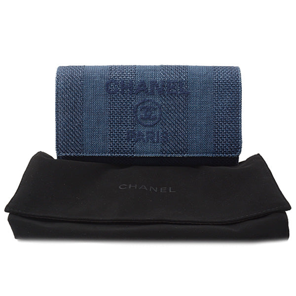 Top Quality Chanel Nylon Canvas Calfskin Doville Flap Wallet