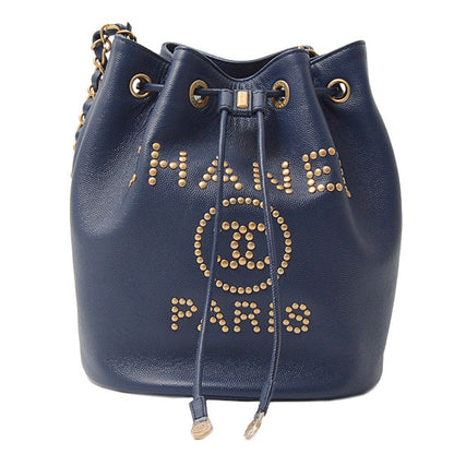 Top Quality Chanel Small Doville Calfskin Shoulder Bag Navy