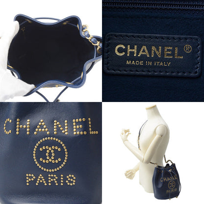 Top Quality Chanel Small Doville Calfskin Shoulder Bag Navy