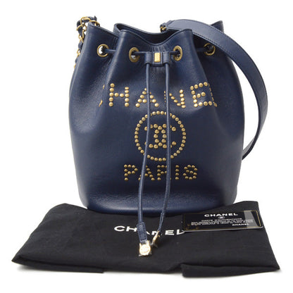 Top Quality Chanel Small Doville Calfskin Shoulder Bag Navy