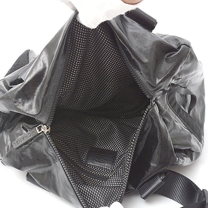 Top Quality Chanel Coated Canvas Boston Bag Travel Sports Black