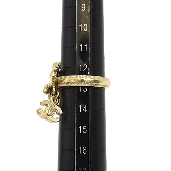 Top Quality Chanel 4P Coco Mark Swing Ring 13 GP Crystal