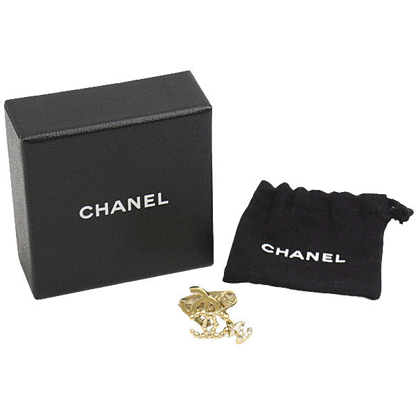 Top Quality Chanel 4P Coco Mark Swing Ring 13 GP Crystal