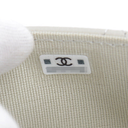 Top Quality Chanel Caviar Skin Matelasse Classic Flap Card Case Light Grey