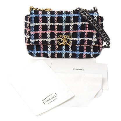 Top Quality Chanel Tweed 19 Chain Shoulder Bag