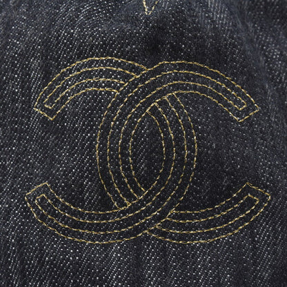 Top Quality Chanel Denim Cap Cotton Navy Unisex