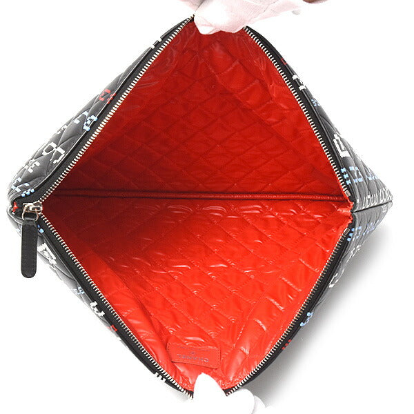 Top Quality Chanel Lambskin Typography Clutch Bag Black