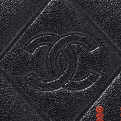 Top Quality Chanel Lambskin Typography Clutch Bag Black
