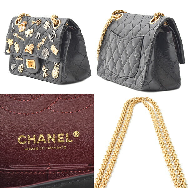 Top Quality Chanel Leather Icon Charm Chain Shoulder Bag