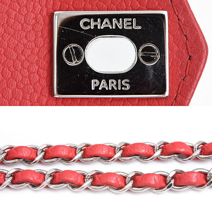 Top Quality Chanel Chevron Mini Chain Shoulder Bag Red Caviar Skin