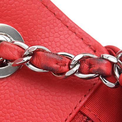 Top Quality Chanel Chevron Mini Chain Shoulder Bag Red Caviar Skin