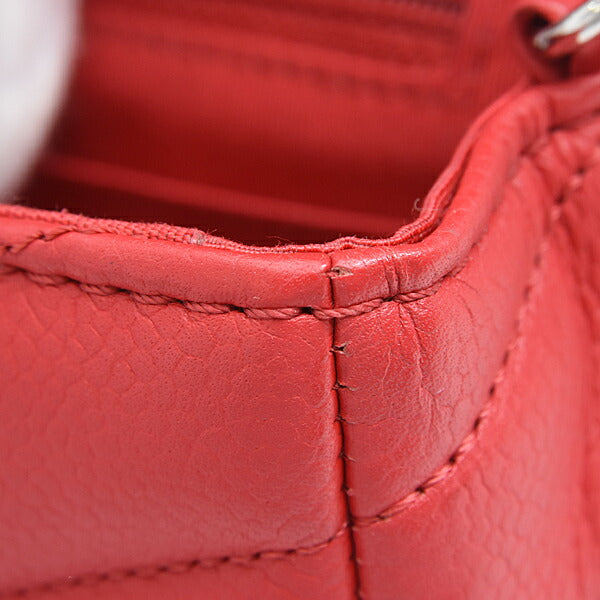 Top Quality Chanel Chevron Mini Chain Shoulder Bag Red Caviar Skin