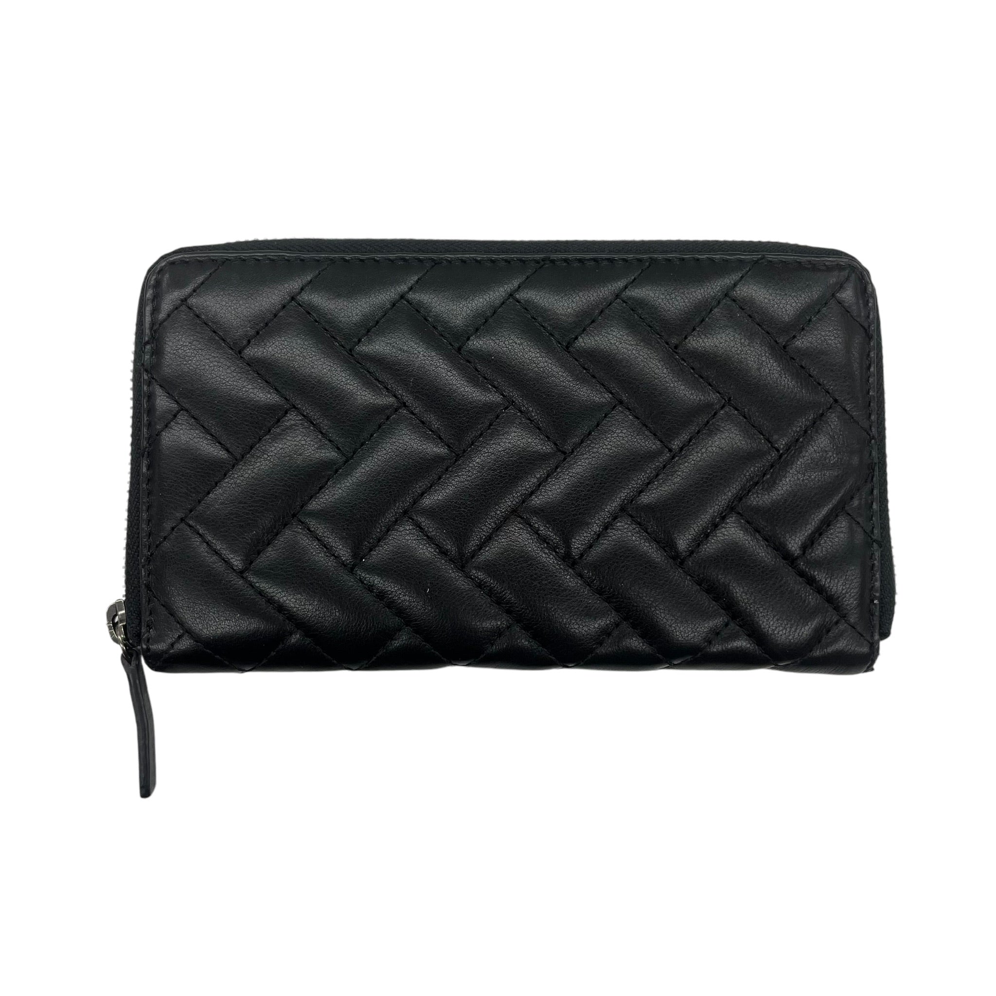 Wallet Leather By Clothes Mentor In Black. Size:Medium