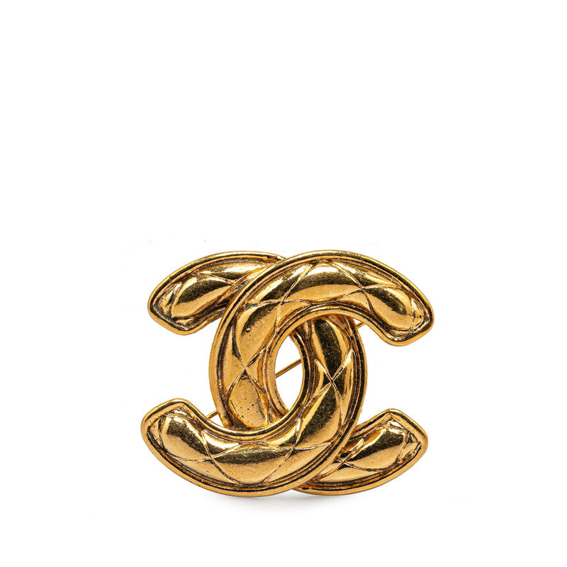Top Quality Chanel Vintage Coco Mark Brooch Gold Plated