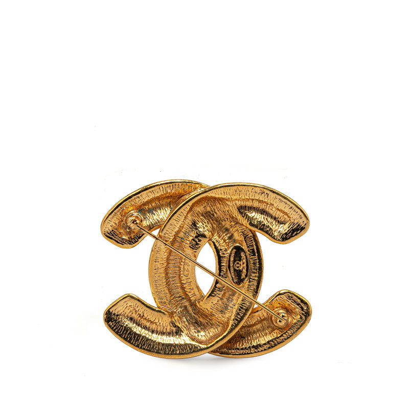 Top Quality Chanel Vintage Coco Mark Brooch Gold Plated