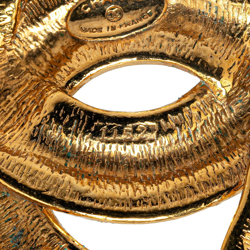 Top Quality Chanel Vintage Coco Mark Brooch Gold Plated
