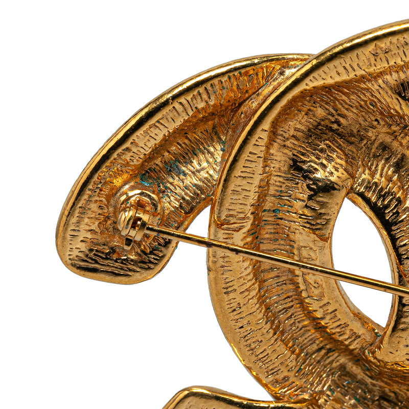 Top Quality Chanel Vintage Coco Mark Brooch Gold Plated