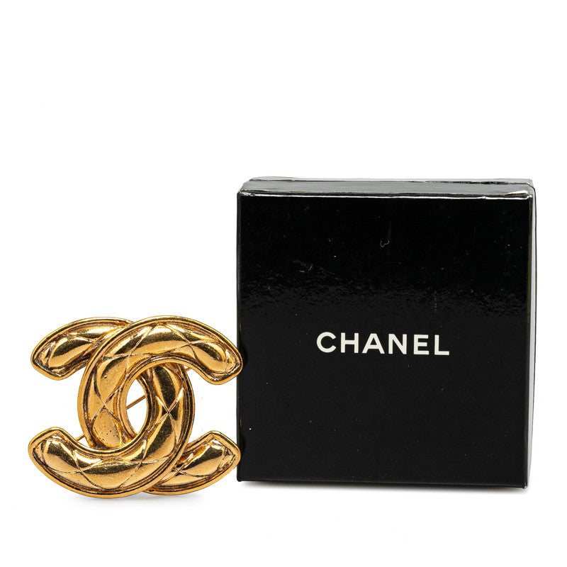 Top Quality Chanel Vintage Coco Mark Brooch Gold Plated
