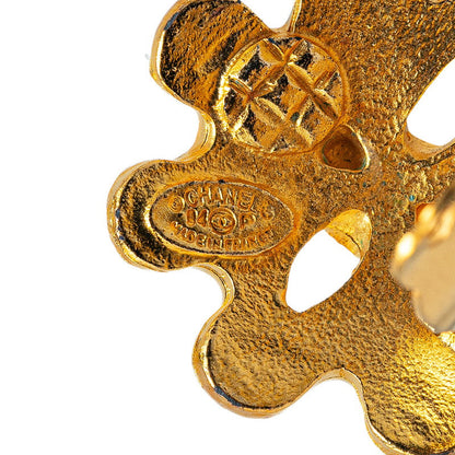 Top Quality Chanel Vintage Coco Mark Earrings Gold Plated