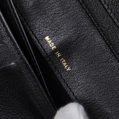 Top Quality Chanel CAMERIA COCOMARK Folding Wallet Black Leather  CHANEL