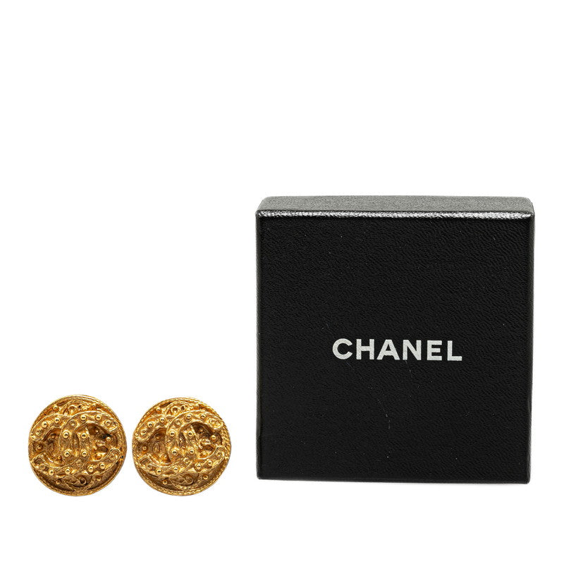 Top Quality Chanel Vintage Coco Mark Earrings Gold Plated