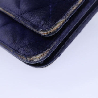 Top Quality Chanel Chain Shoulder Bag Moquette Navy CC Auth 84139