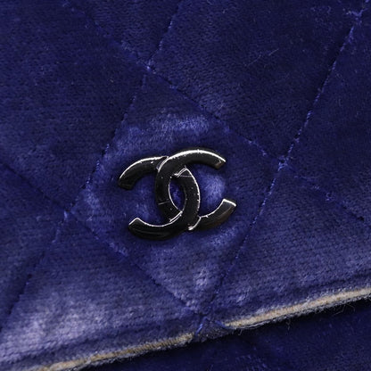 Top Quality Chanel Chain Shoulder Bag Moquette Navy CC Auth 84139